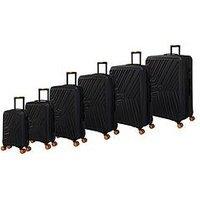 It Luggage Convertible Black 6Pc Suitcase Set With Removeable Wheels
