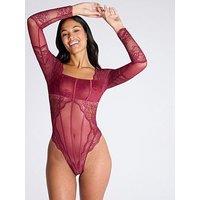 Boux Avenue Blair Bodysuit - Wine