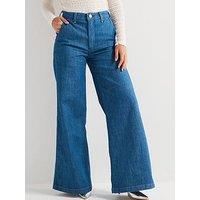 Wrangler Wide Leg Trouser-Blue