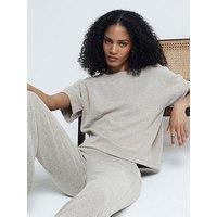 River Island Lurex Crochet Tee - Gold