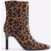 River Island Heeled Ankle Boot - Dark Beige