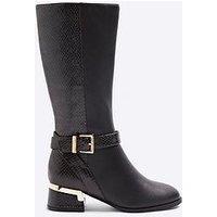 River Island Older Girl Heeled Knee High Boots - Black