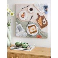 Very Home Breakfast Printed Canvas Wall Art With Hand-Painted Details