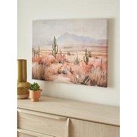 Very Home Wild West Printed Canvas Wall Art With Hand-Painted Embellishments