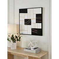 Very Home Hand Paint Abstract Shapes Capped Canvas 60X60Cm