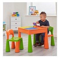 Liberty House 5-In-1 Green And Orange Multi-Purpose Table And 2 Chair Set
