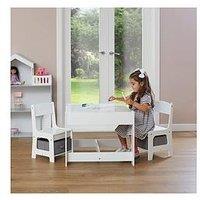Liberty House White Table And Chairs With Grey Storage Bins