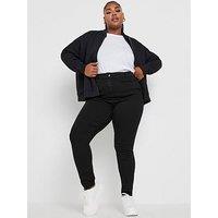 Yours Curve Ava 34" Skinny Jeans - Black