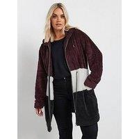 Yours Curve Colour Block Jacket - Black