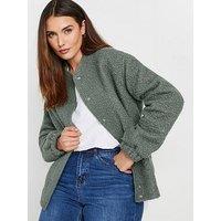 Long Tall Sally Tall Cosy Bomber Jacket - Grey