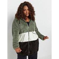 Yours Curve Colour Block Jacket - Multi