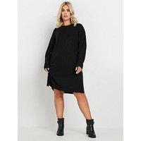 Yours Curve Tunic Jumper Dress - Black
