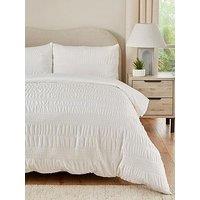 Very Home Athena Super Soft Seersucker Duvet Cover Set