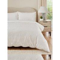 Very Home Athena Super Soft Seersucker Duvet Cover Set