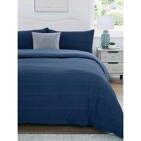 The Very Collection Dalston Waffle Seersucker Stripe Duvet Cover Set