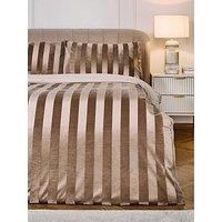 Very Home Luxe Velvet Stripe Duvet Cover Set In Champagne