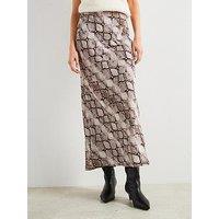 Mango Snake Print Maxi Skirt