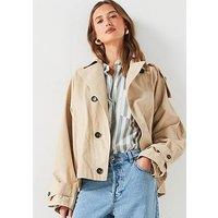 Mango Short Trench Coat - Beige