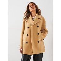 Mango Double-Breasted Premium Wool Coat