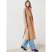 Mango Long Belted Coat - Beige