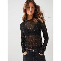 Mango Fine-Knit Sweater With Rhinestones