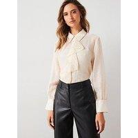 Mango Ruffle Design Shirt - Cream