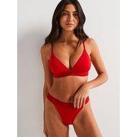 Hugo Logo Triangle Bralette - Red