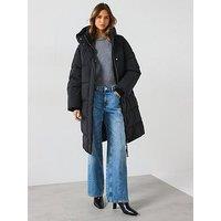 Mango Padded Coat - Black