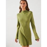 Mango Premium Chiffon Dress - Green