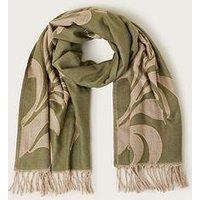 Monsoon Mya Applique Scarf - Olive