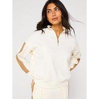 Boss Dual Zip Lounge Sweatshirt - White
