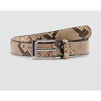 Mango Snake Print Buckle Belt