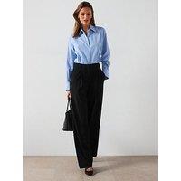 Mango Combined Design Jumpsuit - Black/Blue