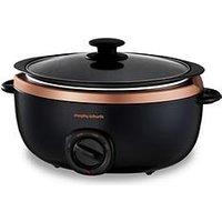 Morphy Richards Sear And Stew Black And Rose Gold 6.5L Slow Cooker