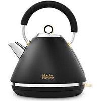 Morphy Richards Accents Gold Pyramid Kettle - Black