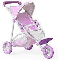 Teamson Kids Olivia'S Little World - Baby Doll Jogging Stroller - Purple / Stars