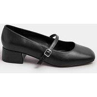 Yours Extra Wide Fit Pu Block Heel Mary Jane Shoes - Black
