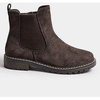 Yours Faux Suede Chelsea Boots In Extra Wide Eee Fit - Brown