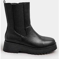 Yours Wide Fit Chunky Wedge Chelsea Boot - Black