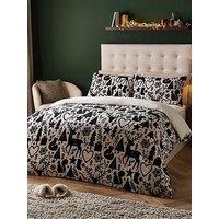 Silentnight Printed Christmas Fleece Duvet Set - King - Multi