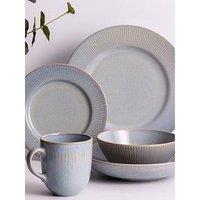 Mason Cash Reactive Linear 12-Piece Dinner Set In Grey