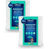 Silentnight Supersoft Waterproof Mattress Protector - King - 2 Pack - White