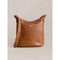 White Stuff Mini Fern Leather Crossbody - Brown