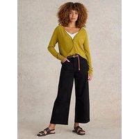 White Stuff Tia Wide Leg Crop Jean - Black