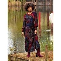 Joe Browns Rita Striking Devore Dress - Black