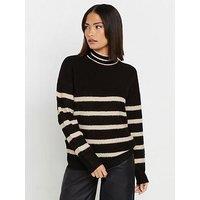 Pixiegirl Petite Stripe Jumper - Black