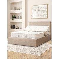 Aspire Garland Natural Linen Adjustable Bed And Mattress - Super King