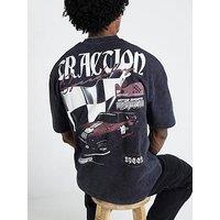 River Island Oversized Monaco Motorcross Back Print T-Shirt