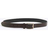 River Island Choc Faux Pebble Leather Belt