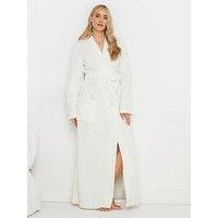 Long Tall Sally Tall Luxury Spa Stand Collar Robe - White